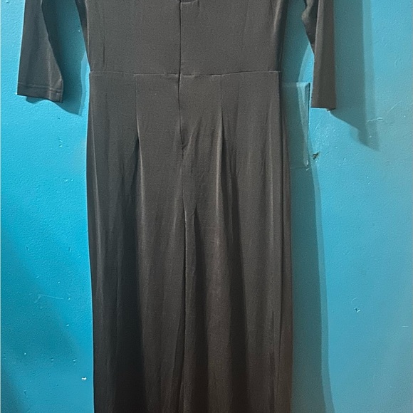 Black Sheath Maxi Dress with Plunge Neckline - Picture 4 of 8